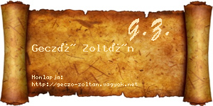 Gecző Zoltán névjegykártya