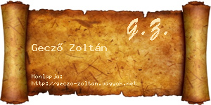 Gecző Zoltán névjegykártya