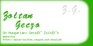 zoltan geczo business card